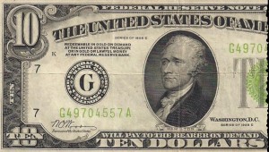 1928 10 Dollar Federal Reserve Note